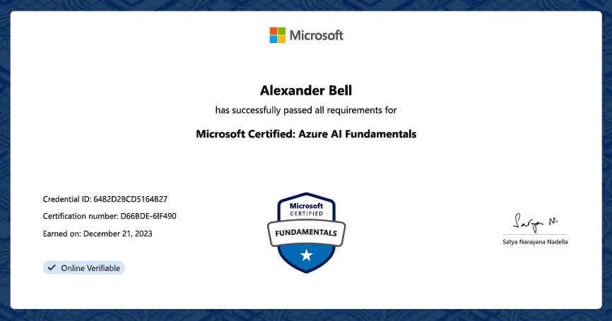 Microsoft Azure AI Fundamentals